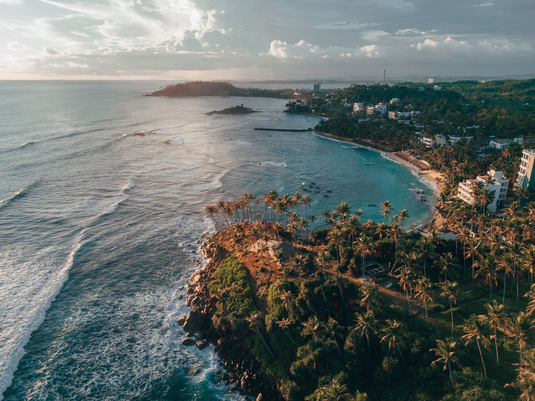 The palm-backed crescent bay of Unawatuna