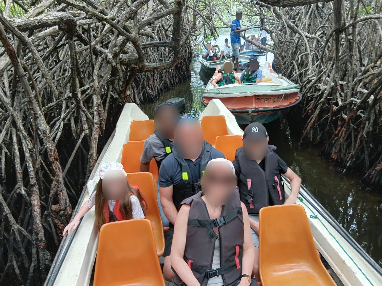 Sri Lanka coast and culture travel photo with faces blurred