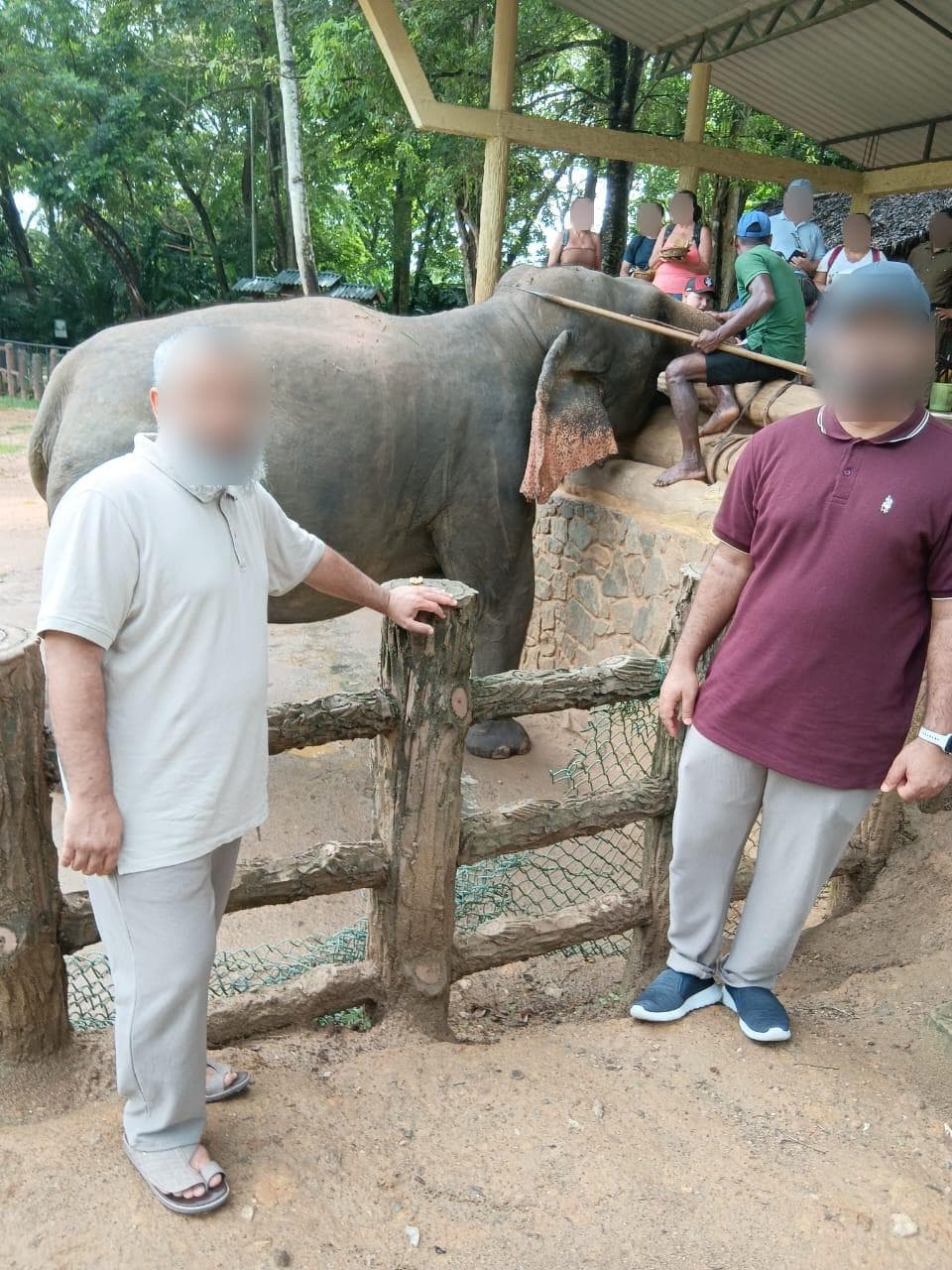 Sri Lanka coast and culture travel photo with faces blurred